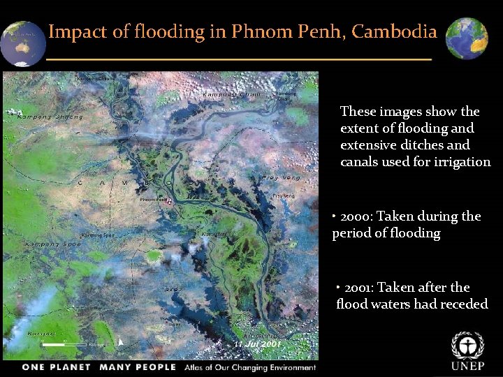 Impact of flooding in Phnom Penh, Cambodia These images show the extent of flooding