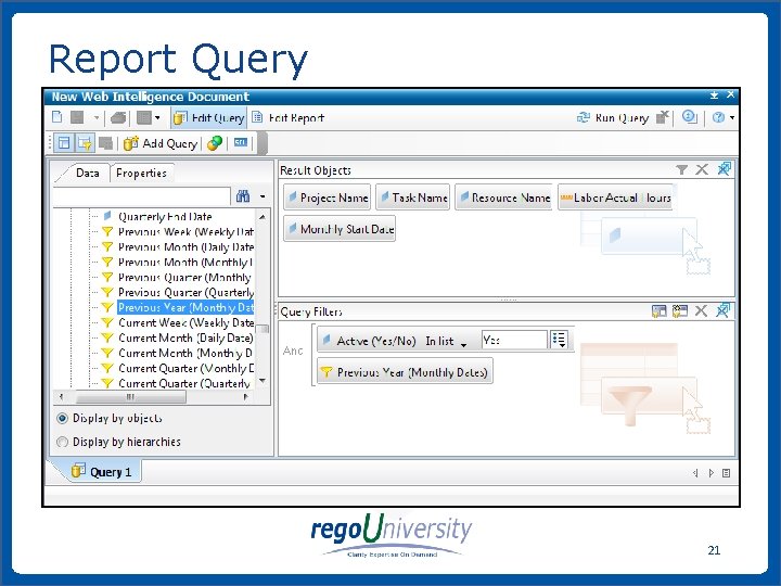 Report Query 21 www. regoconsulting. com Phone: 1 -888 -813 -0444 