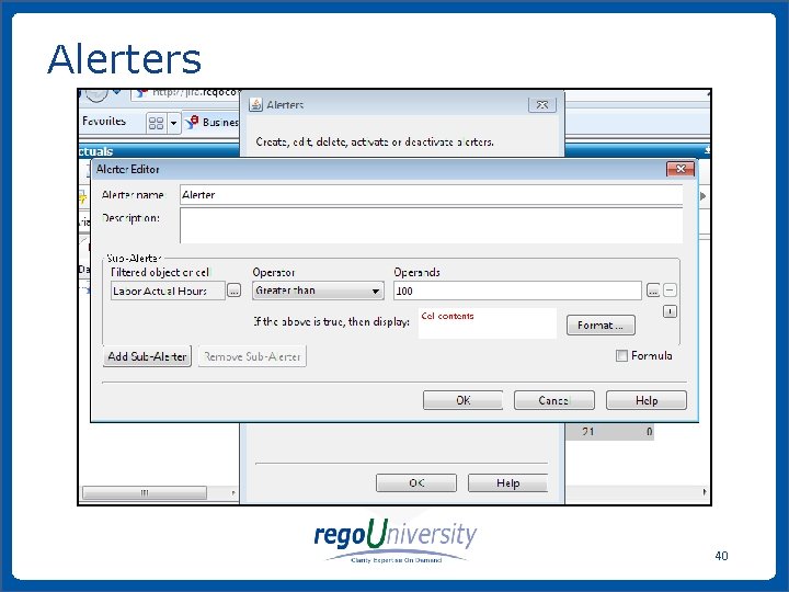 Alerters 40 www. regoconsulting. com Phone: 1 -888 -813 -0444 