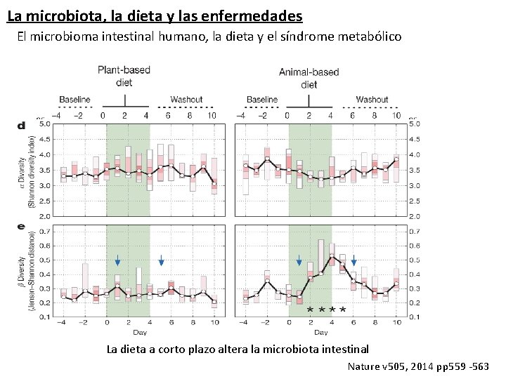 La microbiota, la dieta y las enfermedades El microbioma intestinal humano, la dieta y