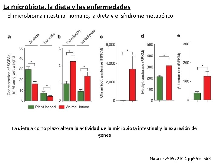 La microbiota, la dieta y las enfermedades El microbioma intestinal humano, la dieta y