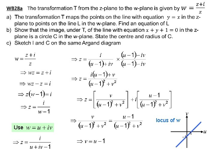 locus of w Use  locus of w Use