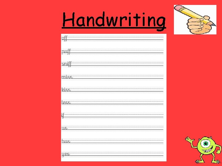 Handwriting. 