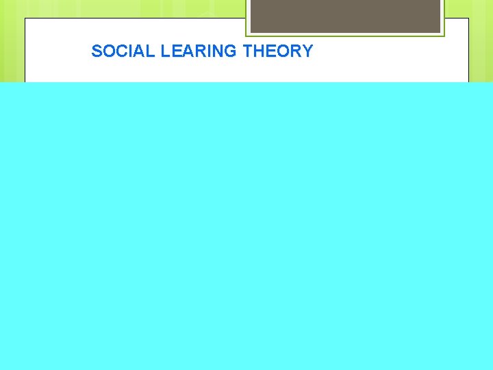 SOCIAL LEARING THEORY 