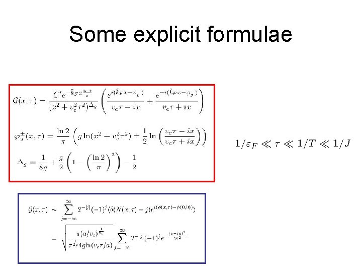 Some explicit formulae 