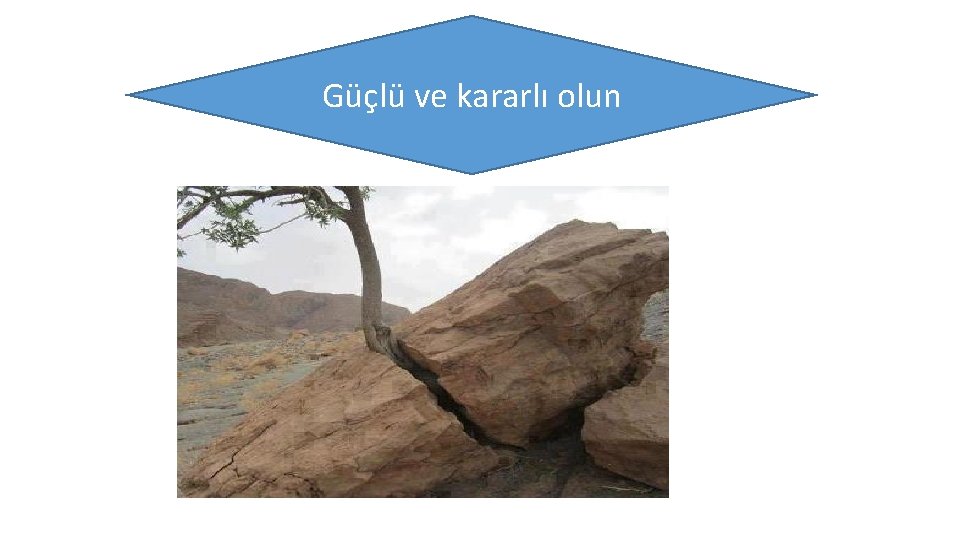 Güçlü ve kararlı olun 