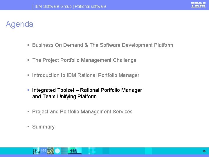 IBM Software Group | Rational software Agenda § Business On Demand & The Software