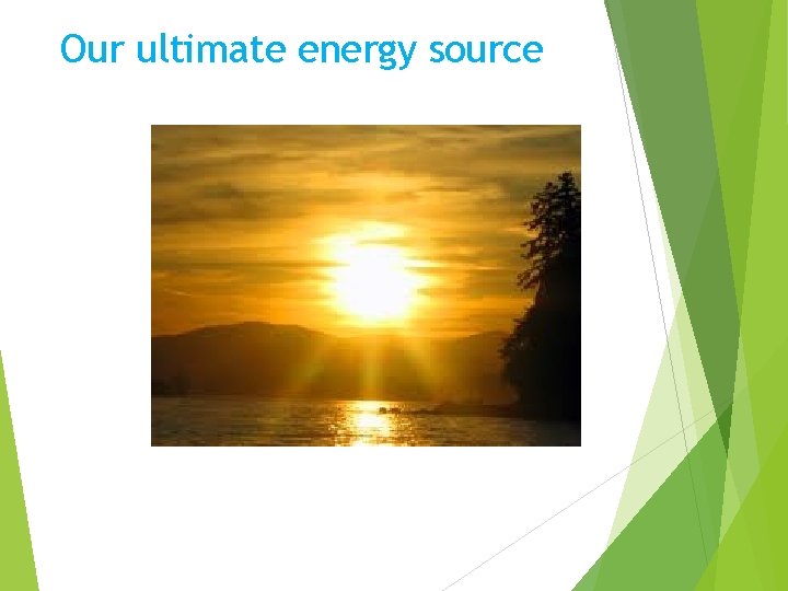 Our ultimate energy source 