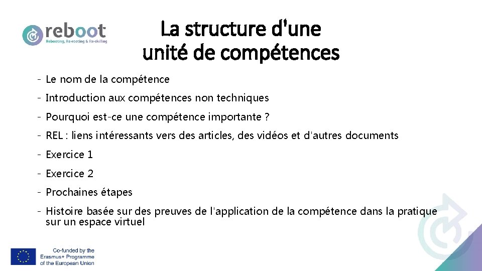 La structure d'une unité de compétences - Le nom de la compétence - Introduction
