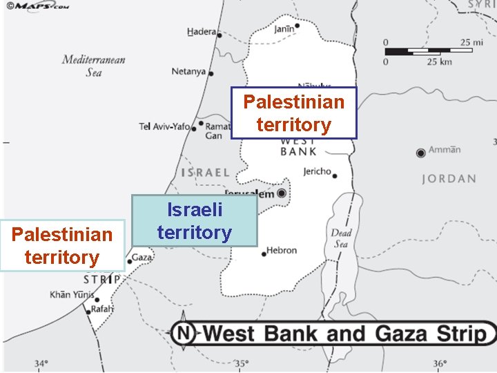 Palestinian territory Israeli territory 