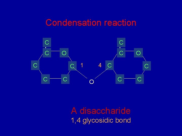 Condensation reaction C C C O C C 1 C C C O 4 Condensation reaction C C C O C C 1 C C C O 4