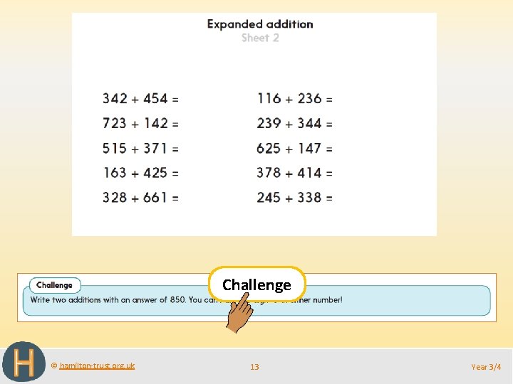 Challenge © hamilton-trust. org. uk 13 Year 3/4 