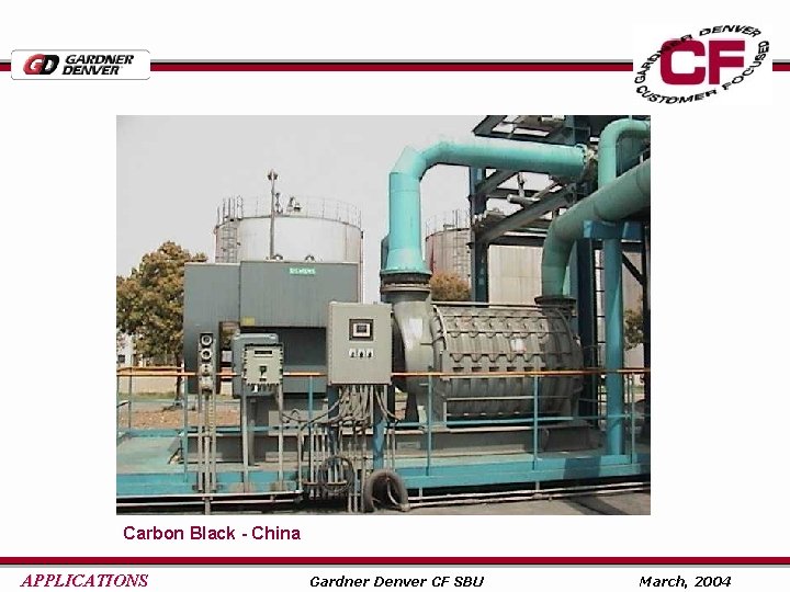 Carbon Black - China APPLICATIONS Gardner Denver CF SBU March, 2004 