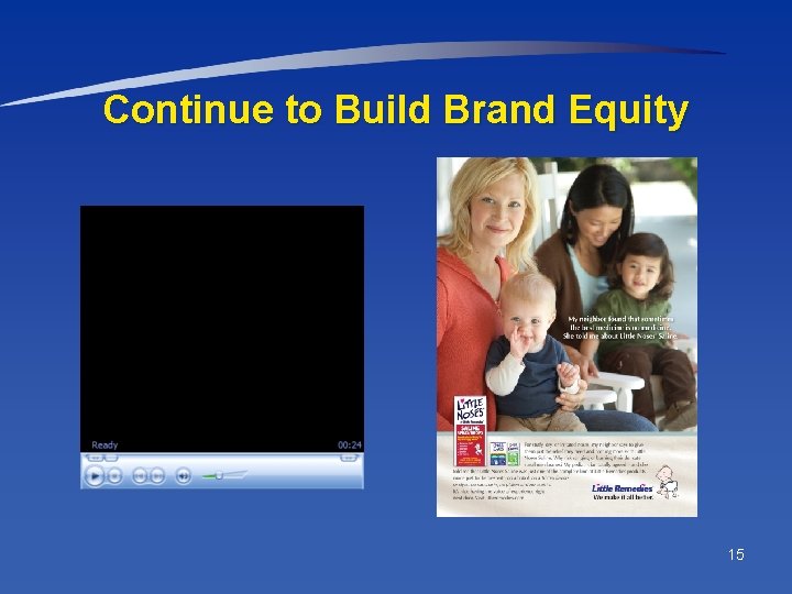 Continue to Build Brand Equity 15 