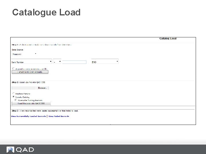 Catalogue Load 