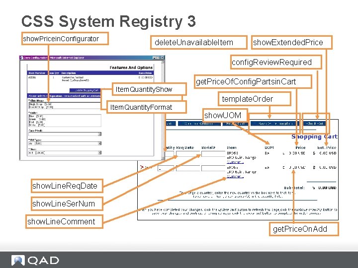 CSS System Registry 3 show. Pricein. Configurator delete. Unavailable. Item show. Extended. Price config.