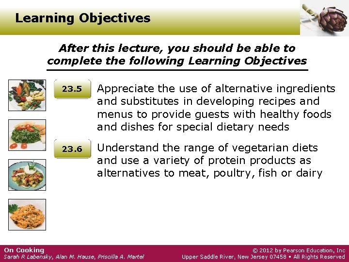 Learning Objectives After this lecture, you should be able to complete the following Learning