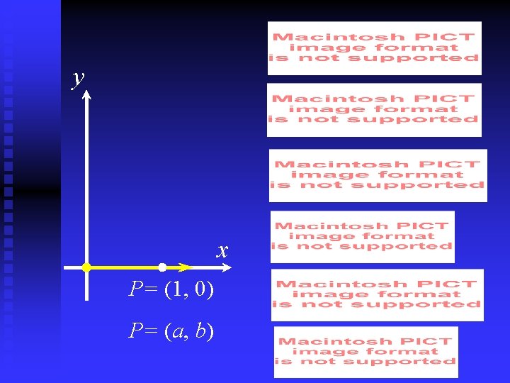 y x P= (1, 0) P= (a, b) 