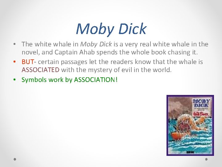 Moby Dick • The white whale in Moby Dick is a very real white