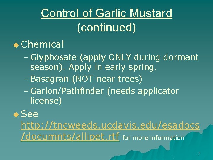 WOODLAND INVASIVE SPECIES CONTROL Developed by Kent Macy