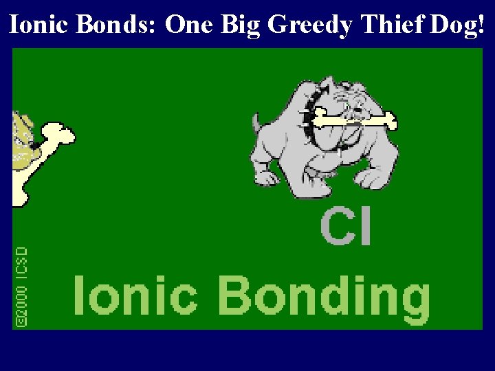 Ionic Bonds: One Big Greedy Thief Dog! 