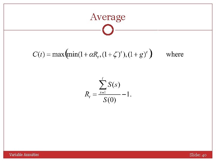 Average Variable Annuities Slide: 40 