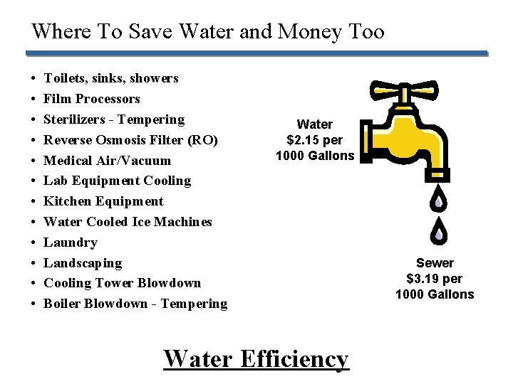 Where To Save Water and Money Too • • • Toilets, sinks, showers Film