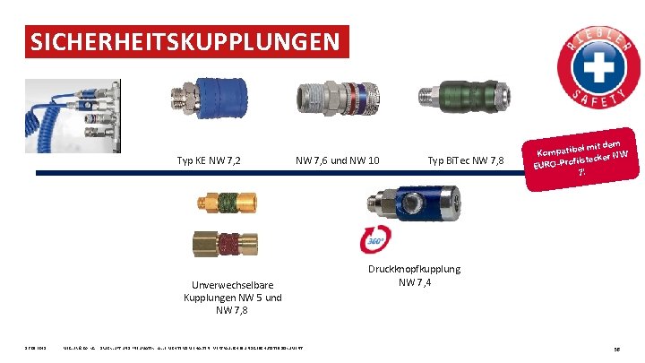 SICHERHEITSKUPPLUNGEN Typ KE NW 7, 2 NW 7, 6 und NW 10 Unverwechselbare Kupplungen