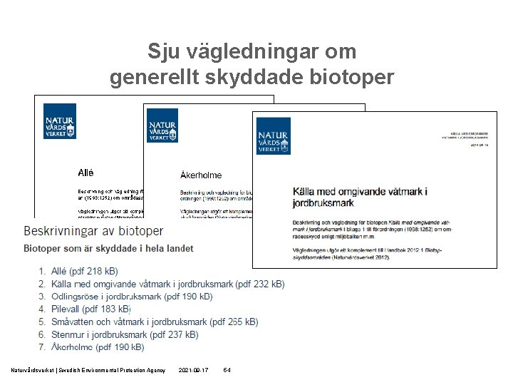 Sju vägledningar om generellt skyddade biotoper Naturvårdsverket | Swedish Environmental Protection Agency 2021 -09