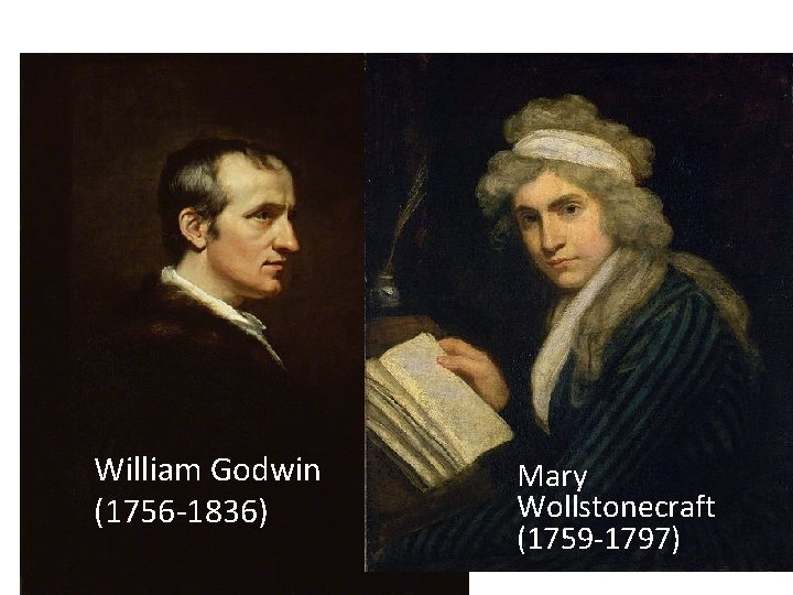 William Godwin (1756 -1836) Mary Wollstonecraft (1759 -1797) 