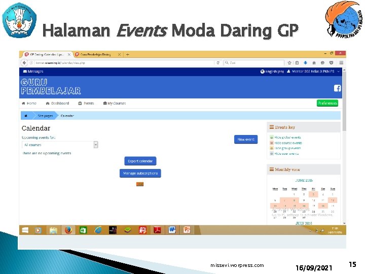 Halaman Events Moda Daring GP missevi. worpress. com 16/09/2021 15 