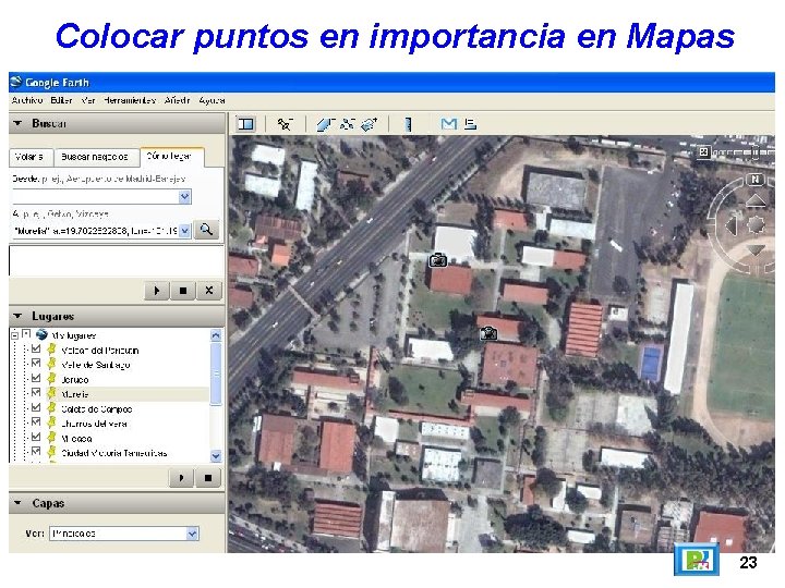 Colocar puntos en importancia en Mapas 23 