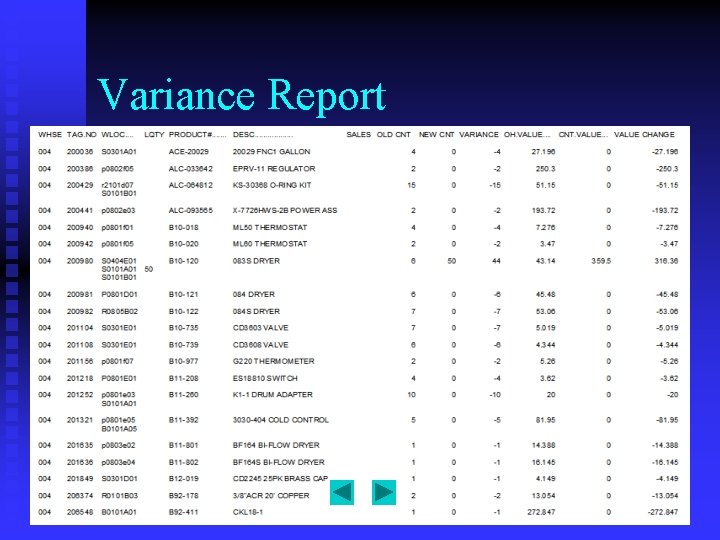 Variance Report 