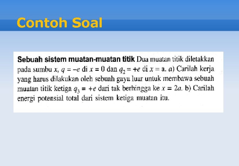 Contoh Soal 