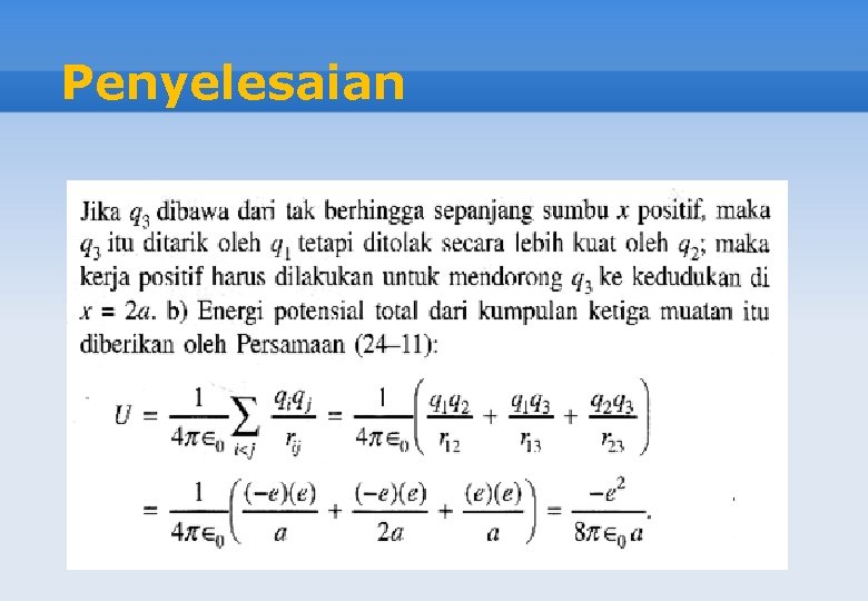 Penyelesaian 