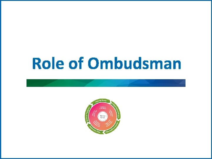 Role of Ombudsman 