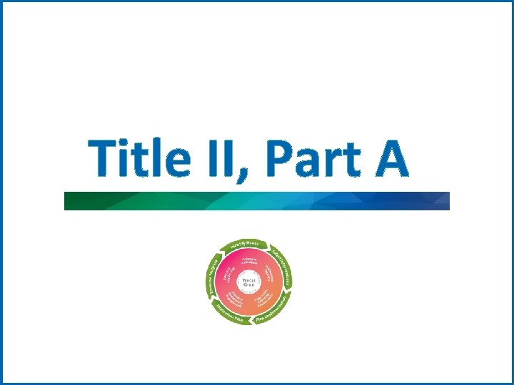 Title II, Part A 