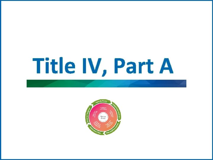 Title IV, Part A 