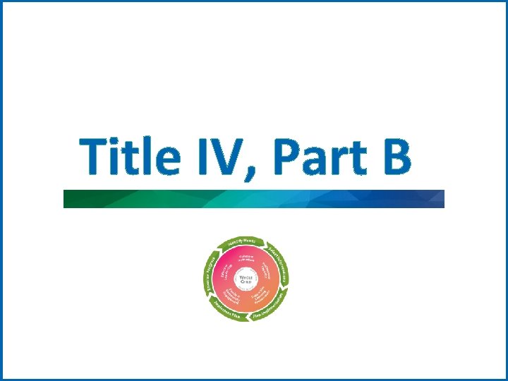 Title IV, Part B 