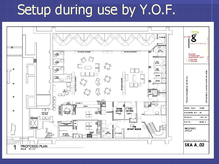 Setup during use by Y. O. F. 