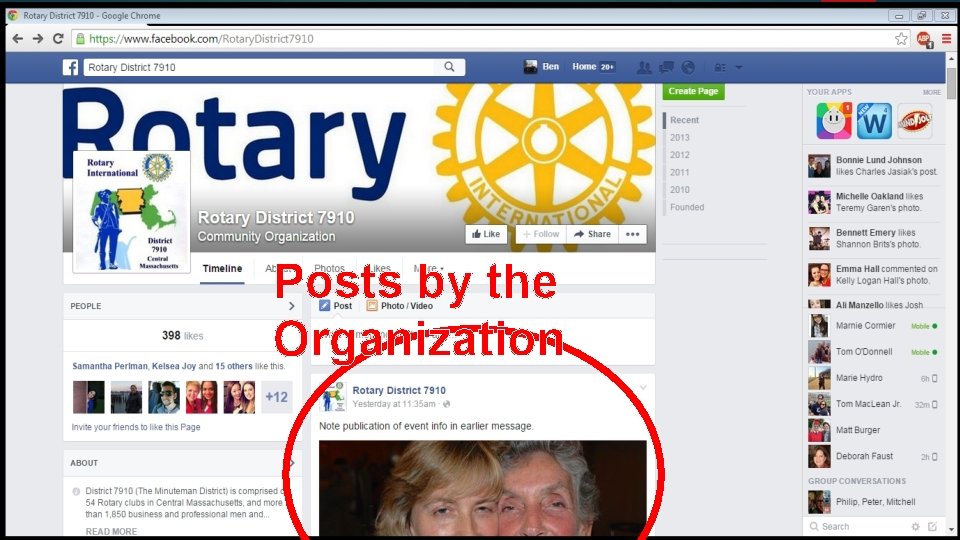 Posts by the Organization 