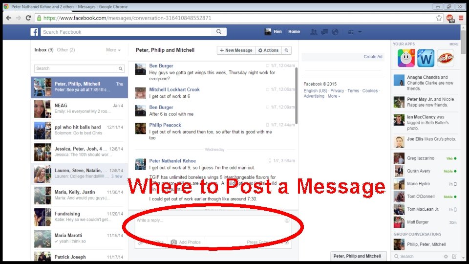 Where to Post a Message 