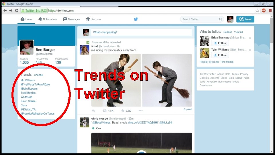 Trends on Twitter 