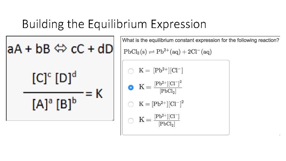 Building the Equilibrium Expression 