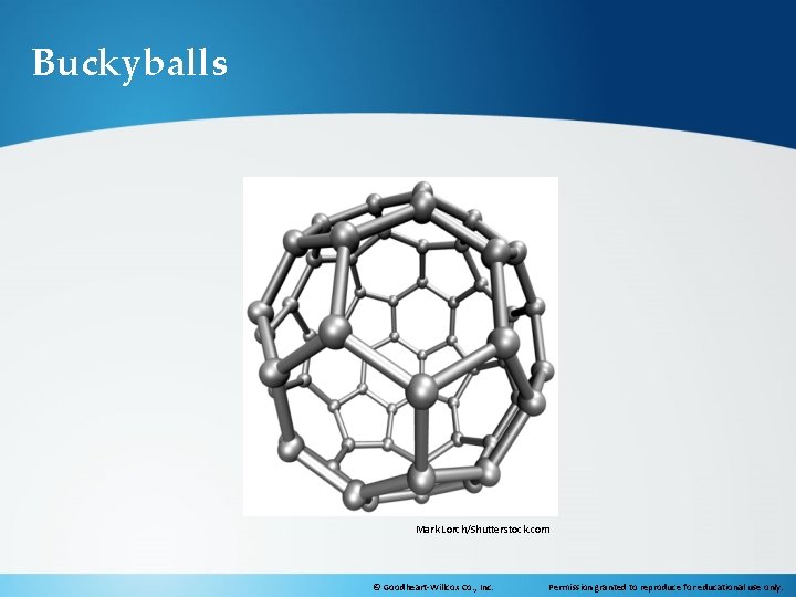 Buckyballs Mark Lorch/Shutterstock. com © Goodheart-Willcox Co. , Inc. Permission granted to reproduce for