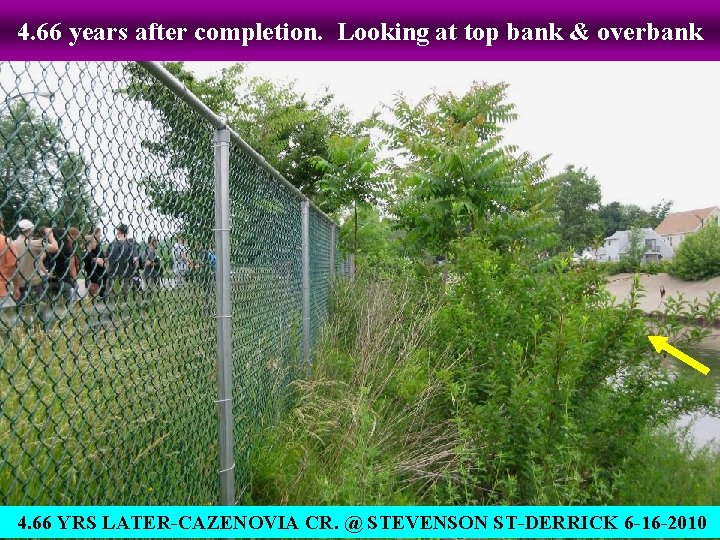 4. 66 years after completion. Looking at top bank & overbank 4. 66 YRS