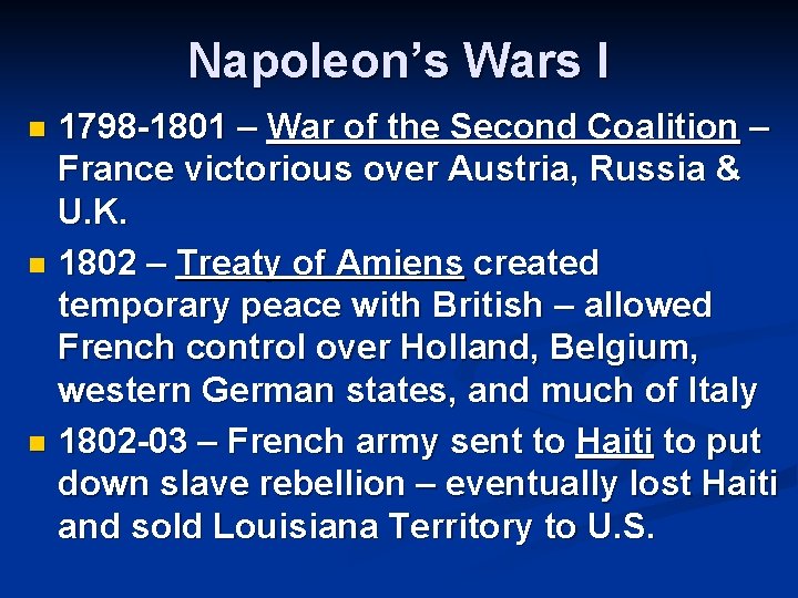 Napoleon’s Wars I 1798 -1801 – War of the Second Coalition – France victorious