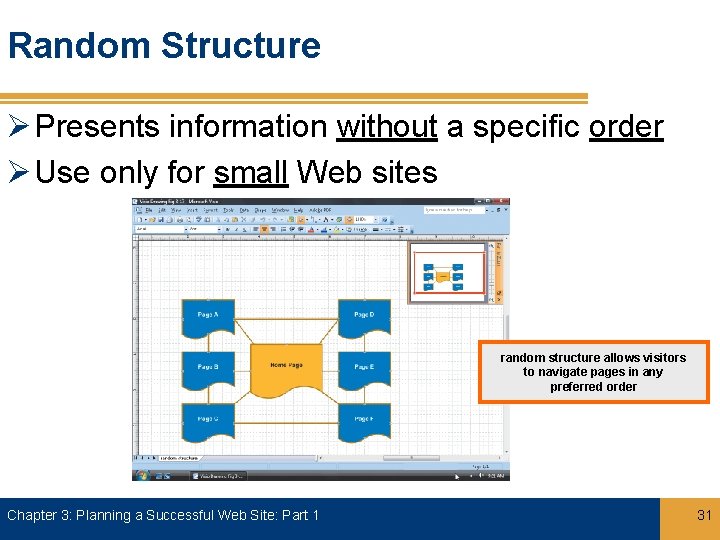 Random Structure Ø Presents information without a specific order Ø Use only for small