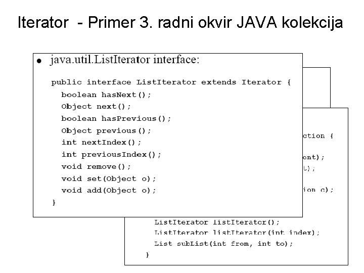 Iterator - Primer 3. radni okvir JAVA kolekcija 
