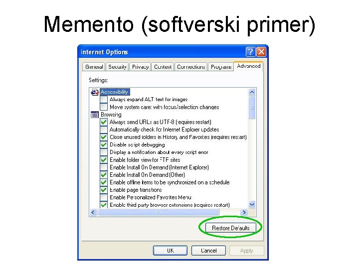 Memento (softverski primer) 